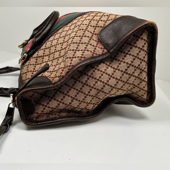 Gucci Web Duffle Bag Diamante Canvas Large - Picture 6 of 12